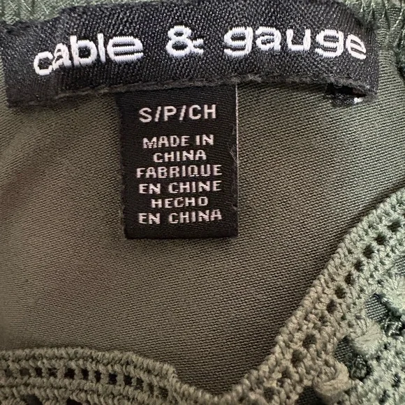 Olive Lace Ruffle Blouse - Picture 3 of 4